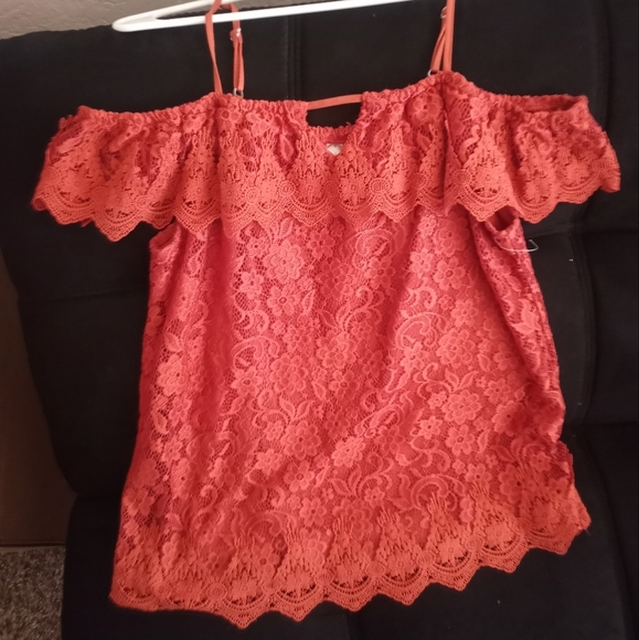 No Boundaries Tops - No Boundaries  L Orange Shirt